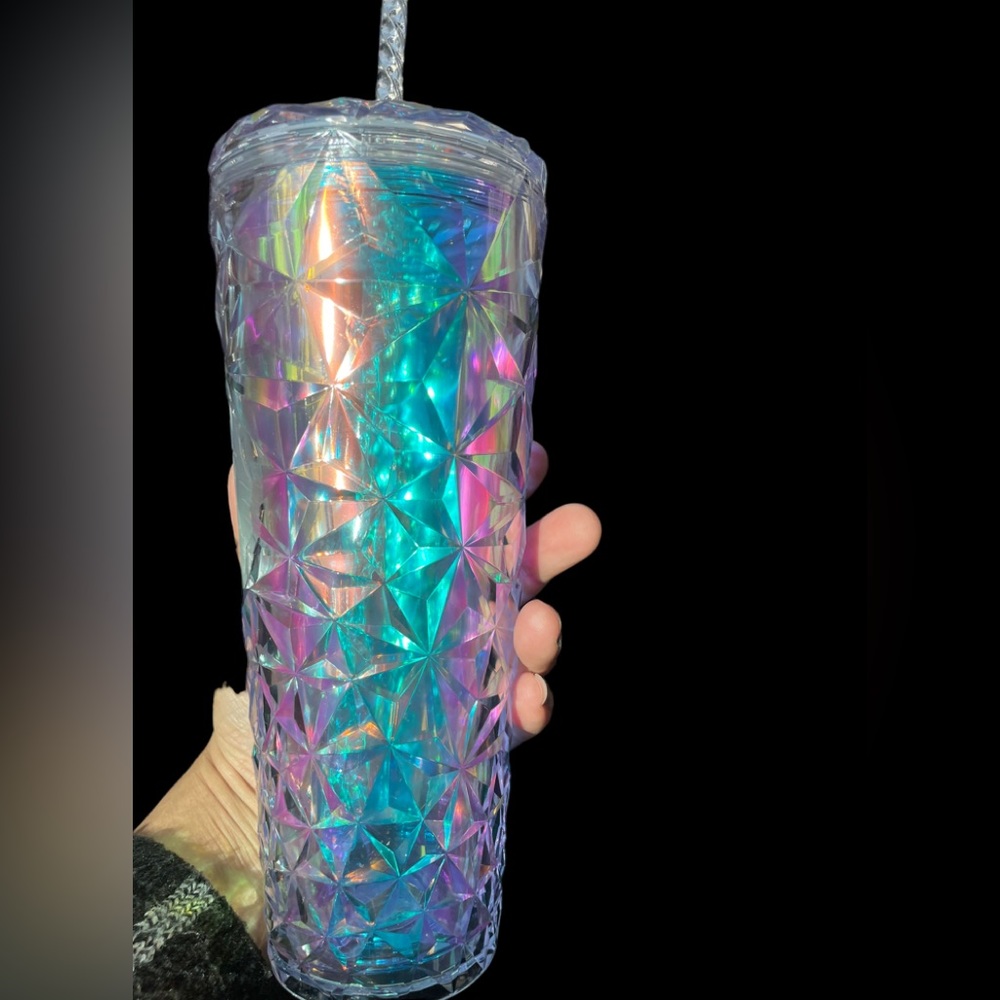 Starbucks Christmas Holiday 2023 White Clear Diamond Prism Crystal Venti cup - Picture 4 of 4